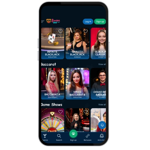 BaxterBet casino anwendung